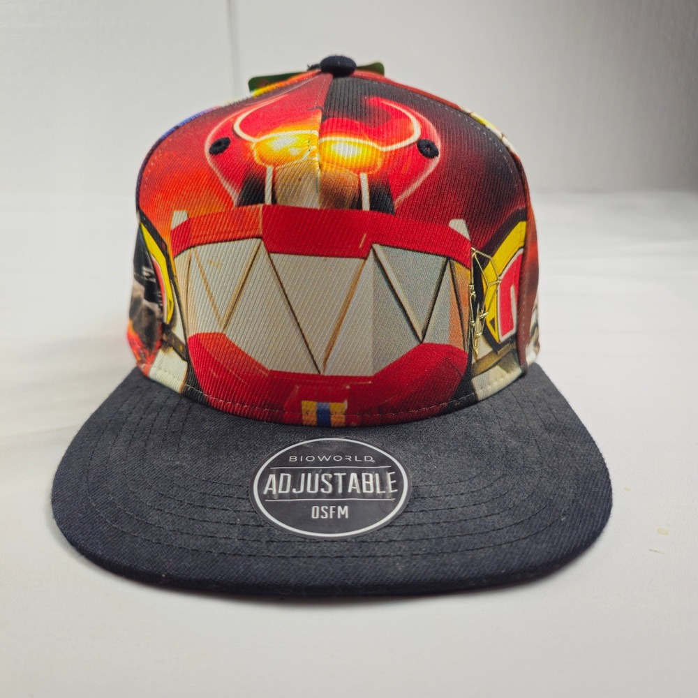 Mighty Morphin Power Rangers Bioworld Flat Brim Snapback Cap Hat OSFM